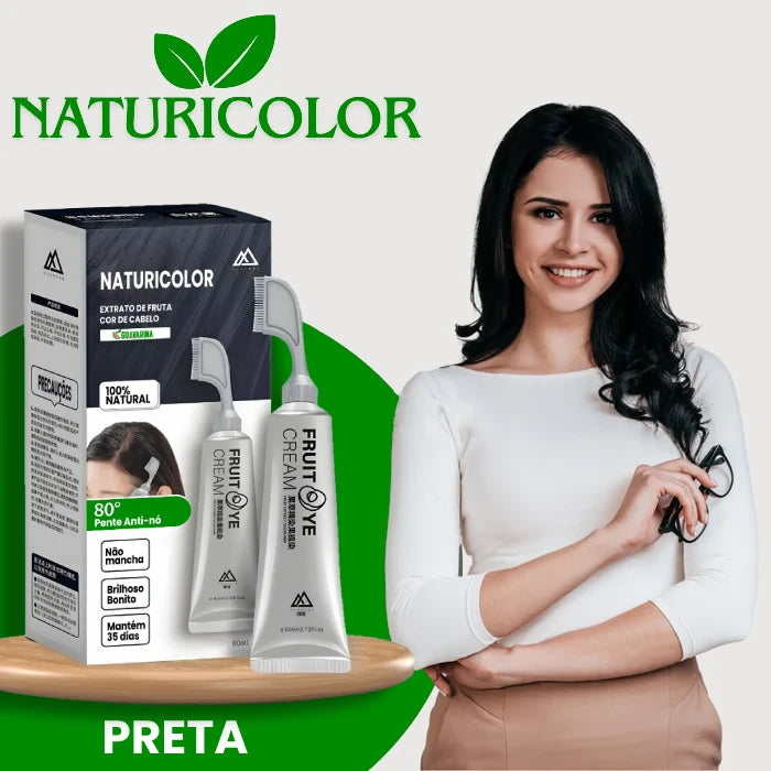 Tinta de Cabelo Vegetal Sem Amônia NaturiColor