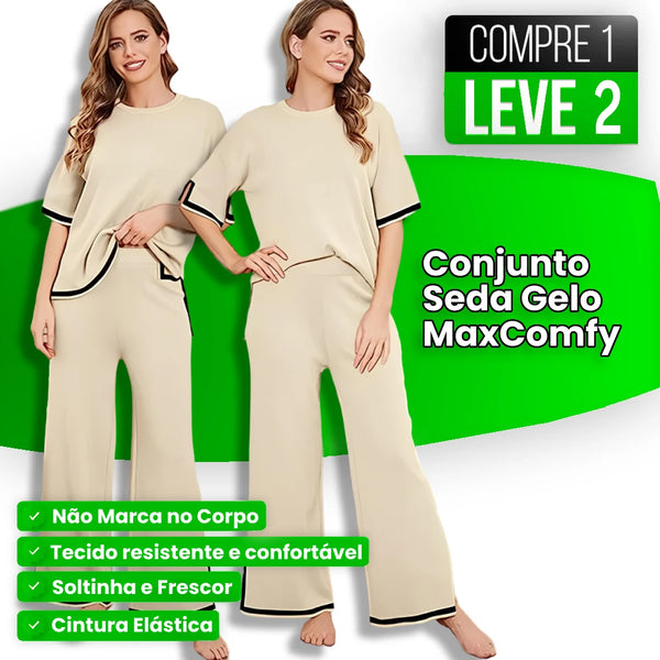 Conjunto Malha de Seda Gelo MaxComfy