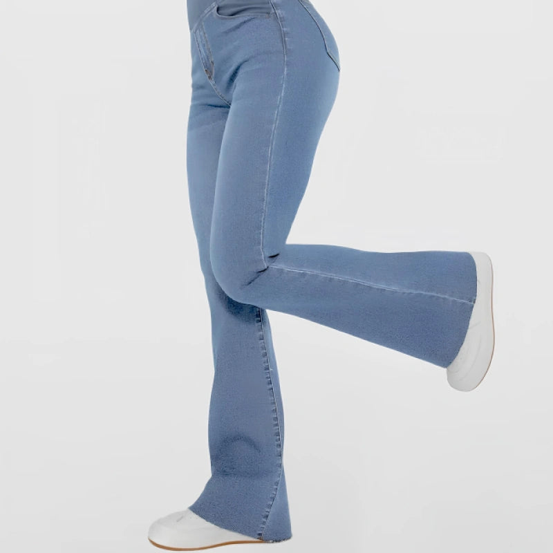 Calça Jeans Diva de Cintura Alta Cruzada