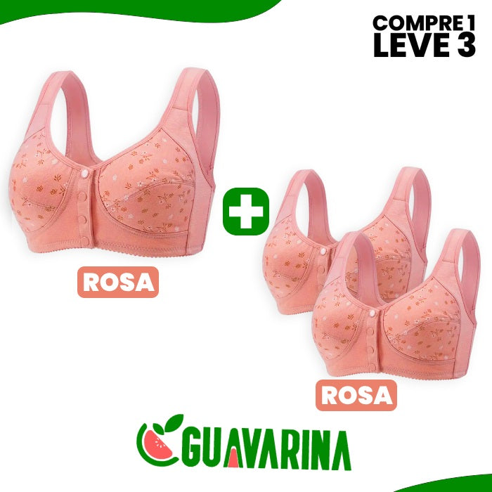 [COMPRE 1 LEVE 3] Sutiã Lady com Abotoamento Frontal em Colete + BRINDE Exclusivo