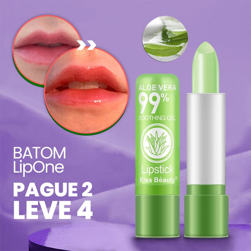 [PAGUE 2 LEVE 4] Batom LipOne Hidratante de Aloe Vera - ORIGINAL + BRINDE Exclusivo