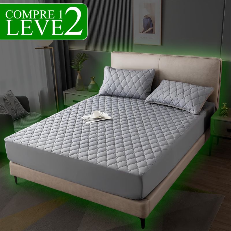 Kit de Roupa de Cama Texturizada Conjunto Comfort Sleep Compre 1 Leve 2