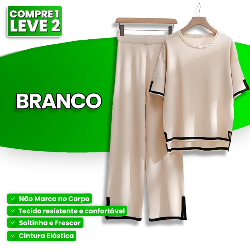 Conjunto Malha de Seda Gelo MaxComfy