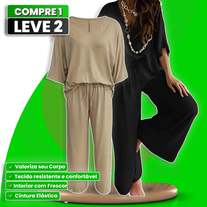 [Pague 1, Leve 2] Conjunto Feminino de Alfaiataria Bella (Fresquinha e Super Elegante!)