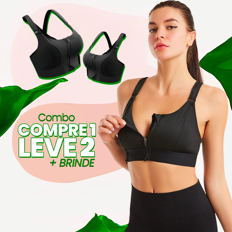 [COMPRE 1 LEVE 2] Top Esportivo - Reforçado, com Ziper e Ajustes em Velcro + BRINDE Exclusivo