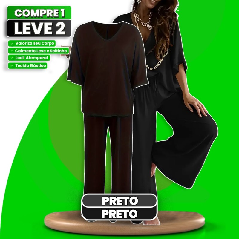 [Pague 1, Leve 2] Conjunto Feminino de Alfaiataria Bella (Fresquinha e Super Elegante!)