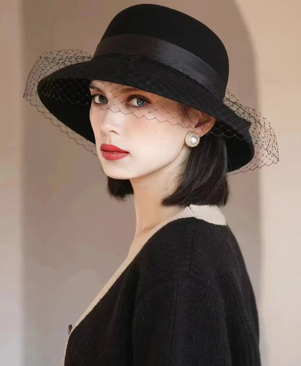 Chapéu de Lã Feminino Monocromático