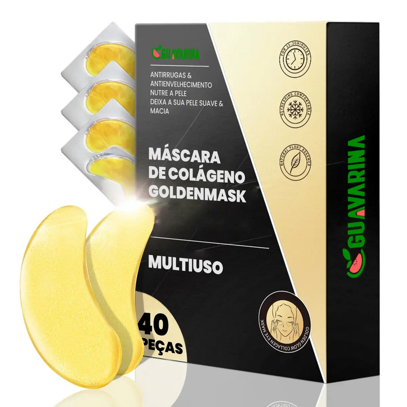 Máscara de Colágeno Antirrugas Multiuso 40 Unidades - GoldenMask 