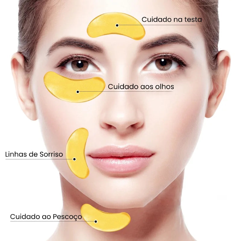 Máscara de Colágeno Antirrugas Multiuso 40 Unidades - GoldenMask 